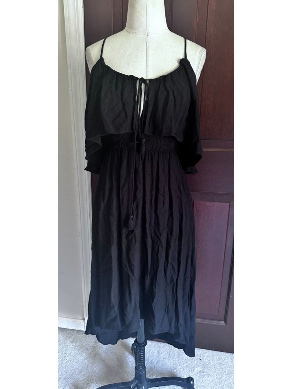 Ella Moss black spaghetti strap dress Small